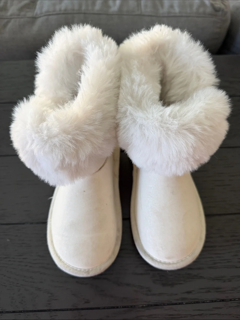 Gymboree Cream Faux-Fur Cuff Kids Snow Boots